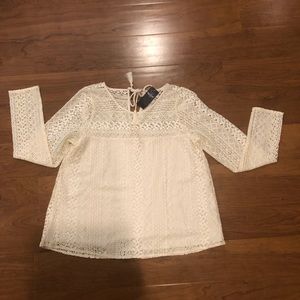 Off white lace flowy top